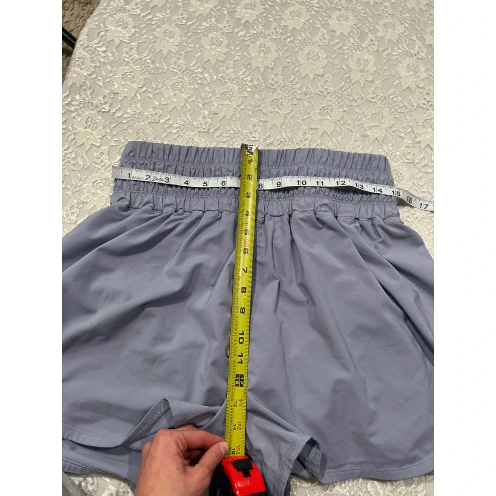 Nike One Ultra High Waisted Smocked Running Shorts Purple XL Gym Workout